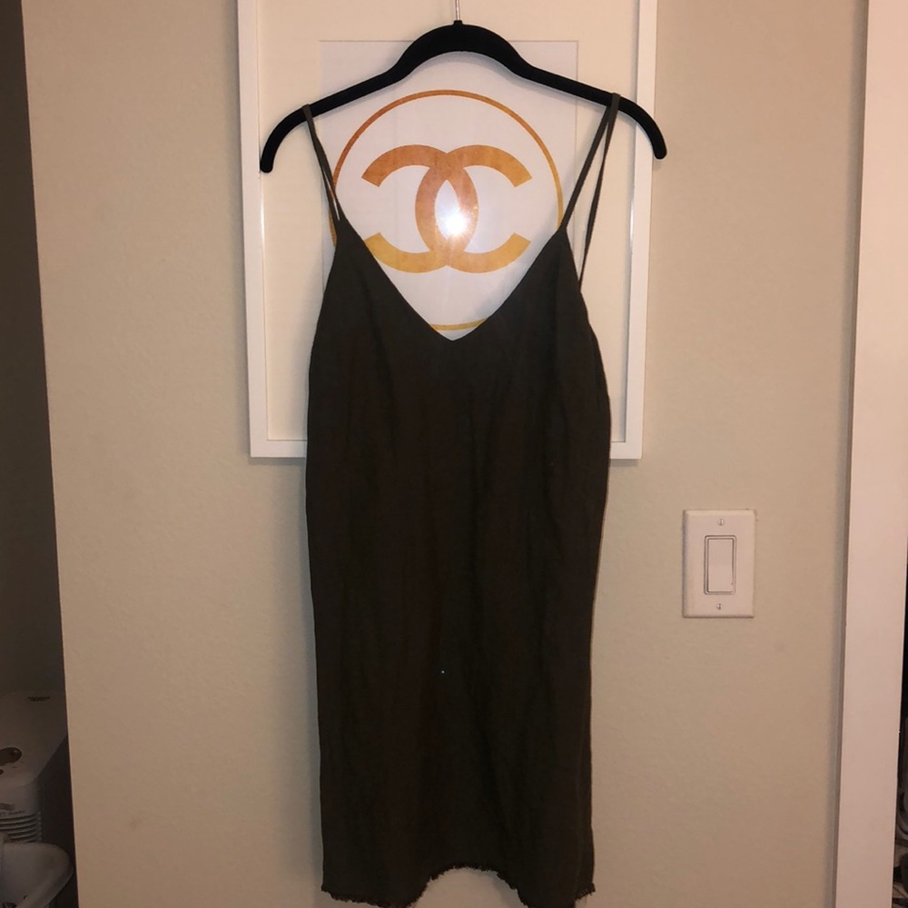 Hunter green backless sundress